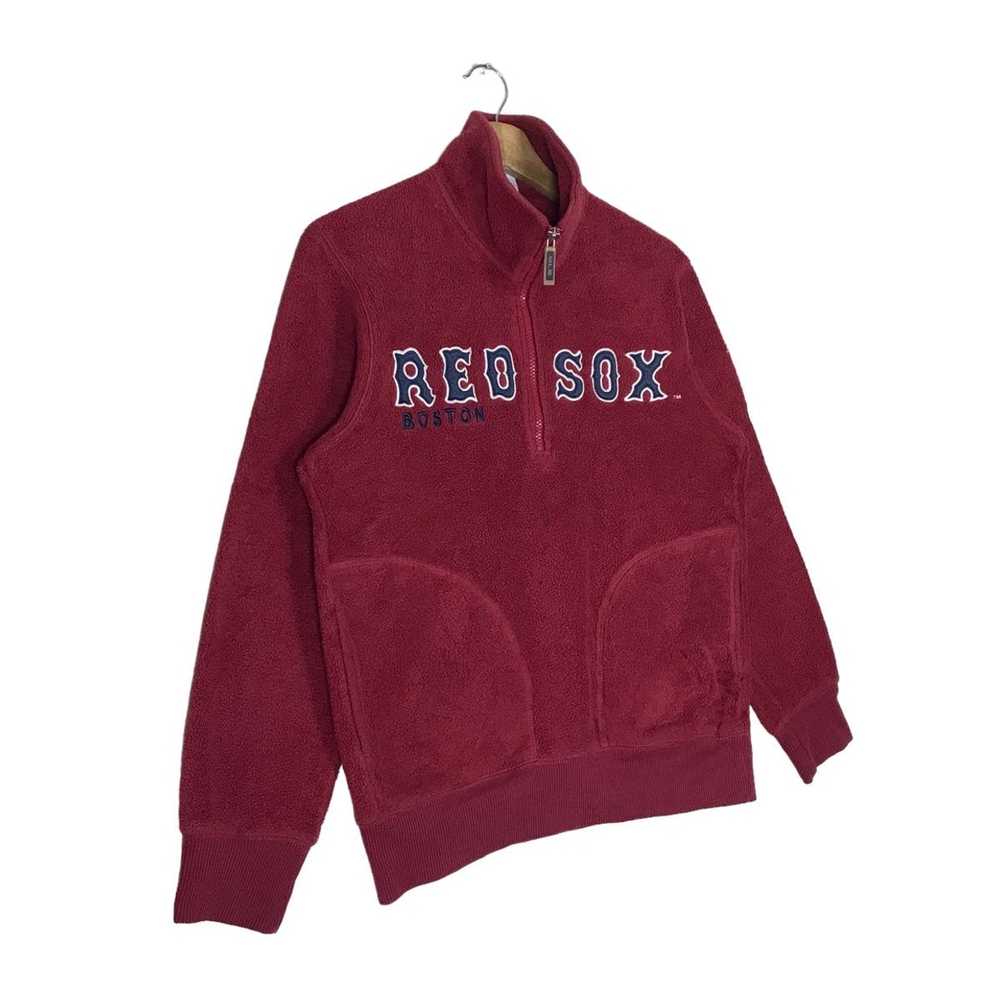 MLB × Uniqlo Vintage Red Sox Boston MLB Half Zip … - image 5