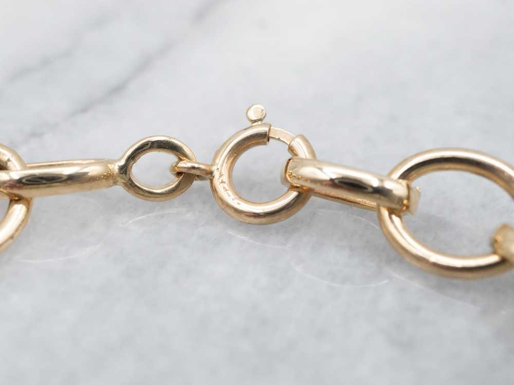 Classic Yellow Gold Oval Link Bracelet - image 2