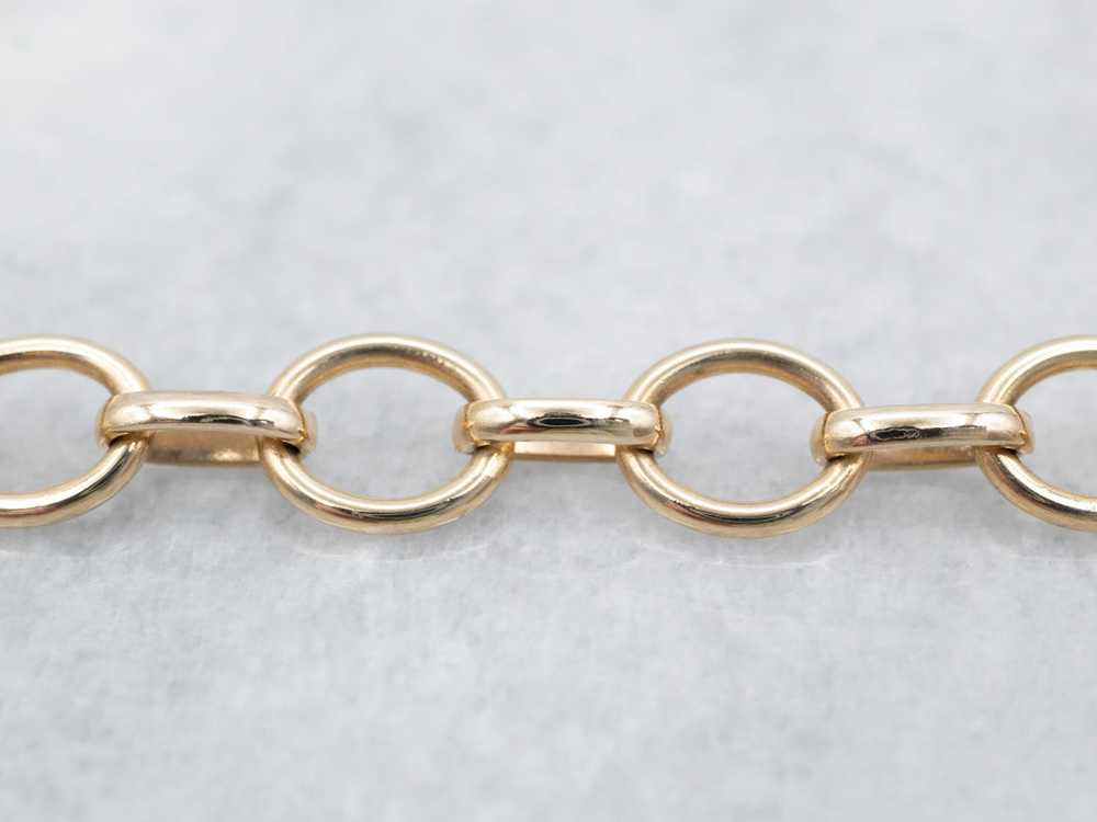 Classic Yellow Gold Oval Link Bracelet - image 3