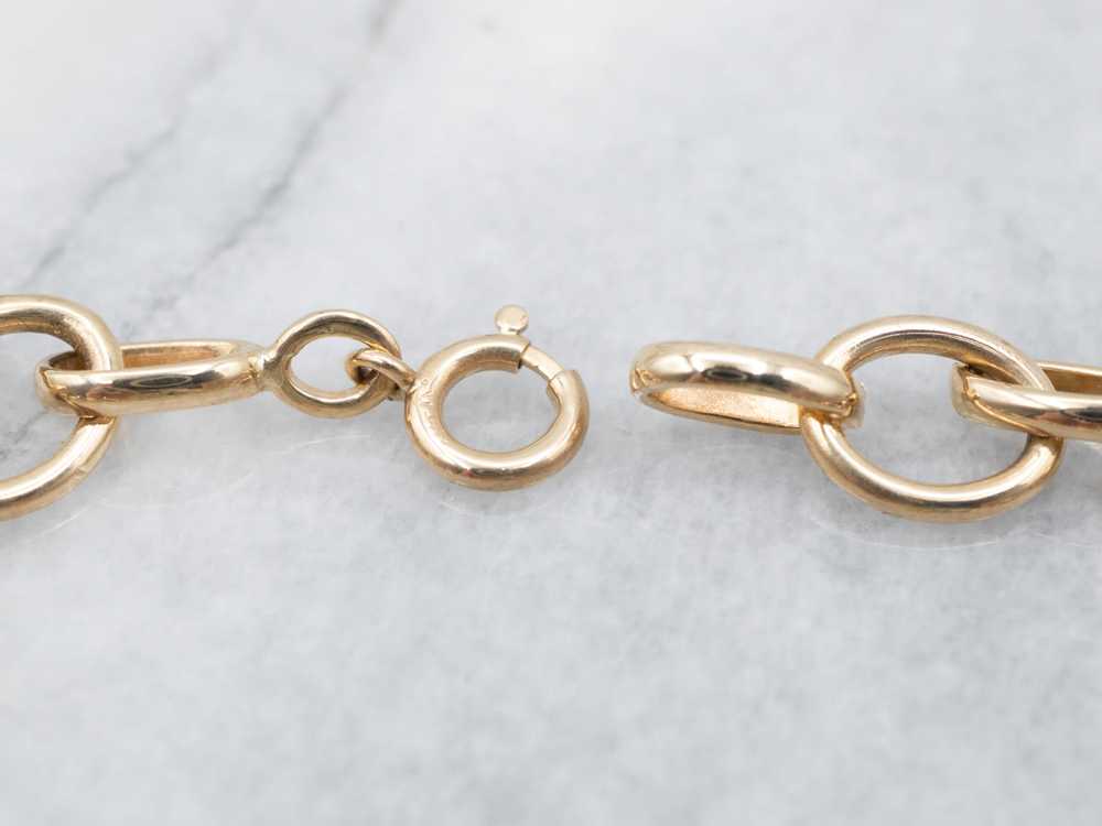 Classic Yellow Gold Oval Link Bracelet - image 4