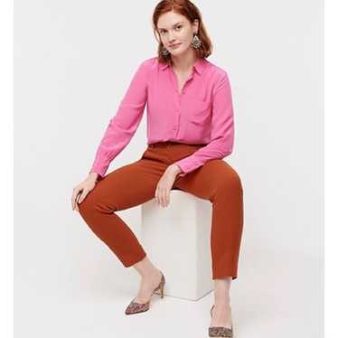 J.Crew J. Crew Pink Long Sleeve Button Down Silk … - image 1