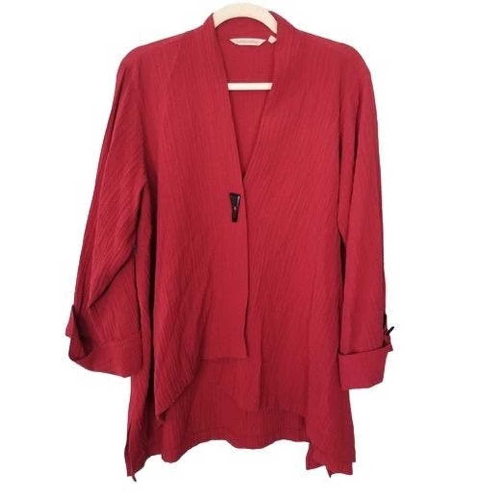 Other Soft Surroundings XL Crepe Long Sleeves V-N… - image 1