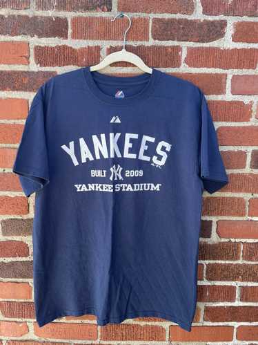 Majestic New York Yankees T-shirt MLB Baseball Adult XL NY Blue