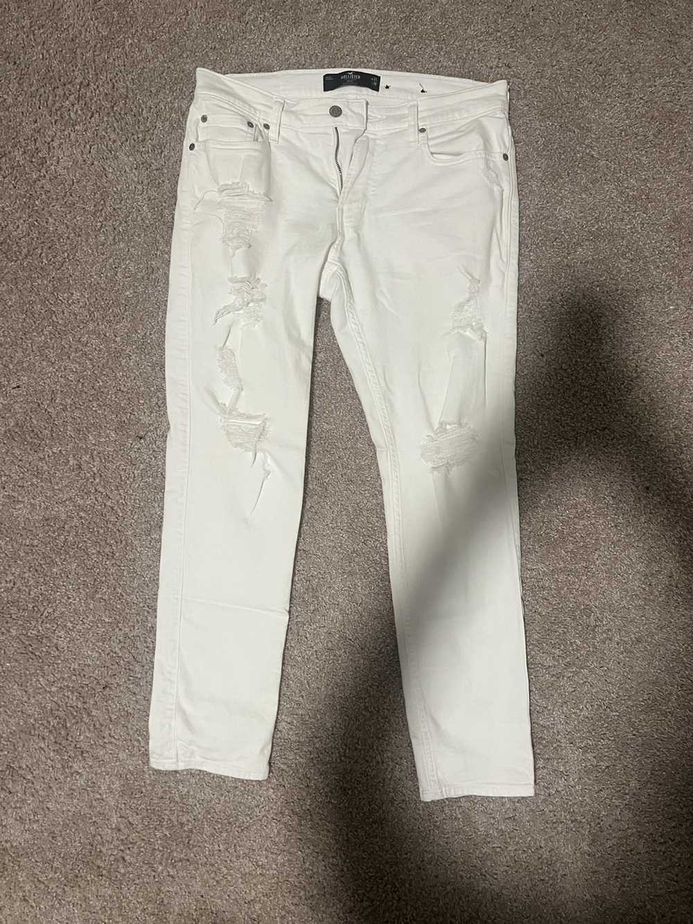 Hollister Ripped Skinny Jeans in White - image 1