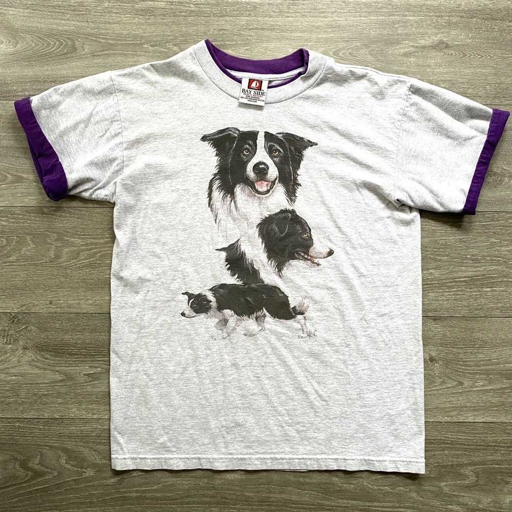 Animal Tee × Made In Usa × Vintage Vintage Border… - image 1