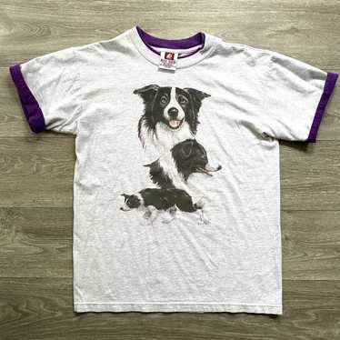 Animal Tee × Made In Usa × Vintage Vintage Border… - image 1