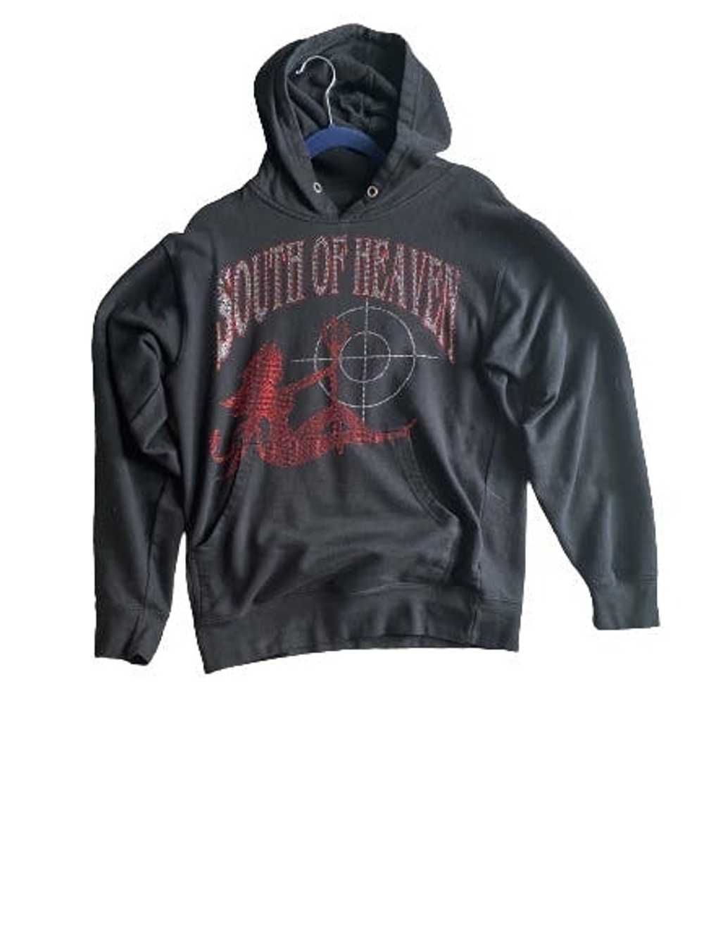 Streetwear South Of Heaven Rhinestone Hoodie - image 2