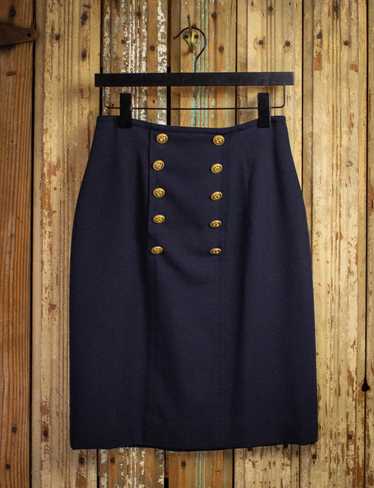 Navy pencil skirt outlet 80s