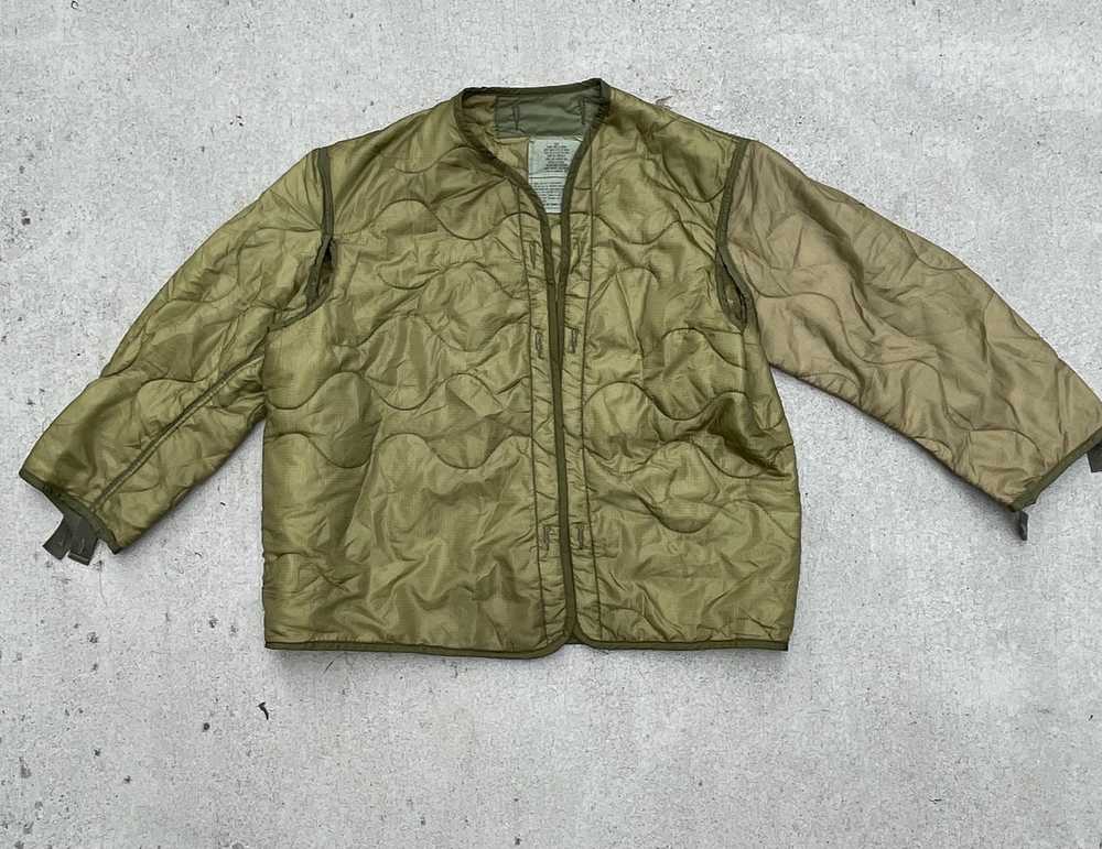 Military × Vintage Vintage Military Green Coat Li… - image 1