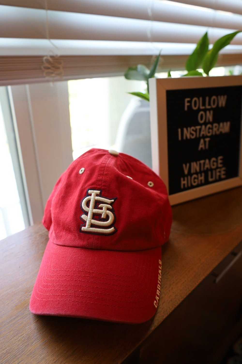 St. Louis Cardinals SOUTHPAW SLUGGA Plaid-Navy Denim Fitted Hat