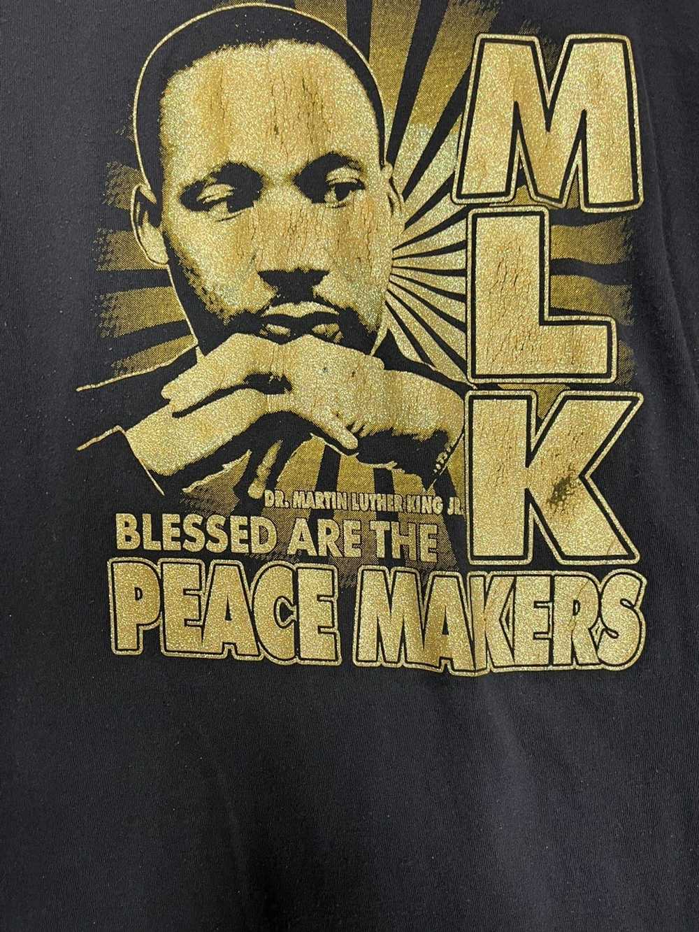 Vintage Vintage MLK Martin Luther King Glitter Ts… - image 1