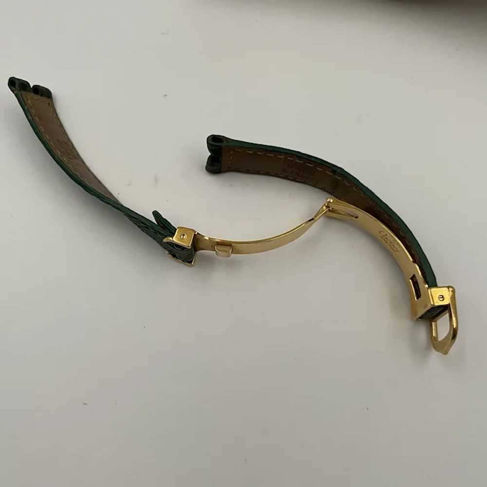 Authentic Cartier Leather Watch Strap with Deploy… - image 7