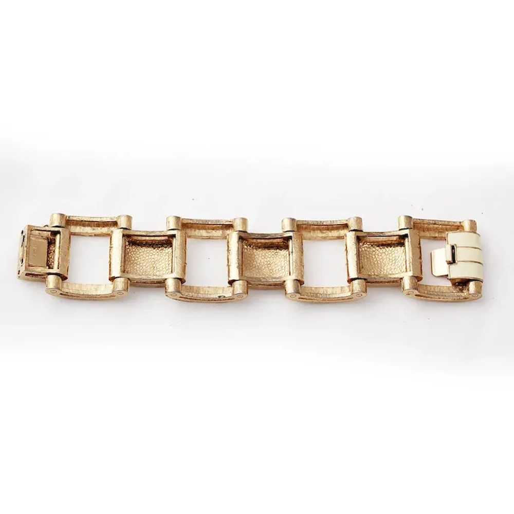 CINER Bracelet – Cream Enamel with Gold Plate Lin… - image 7