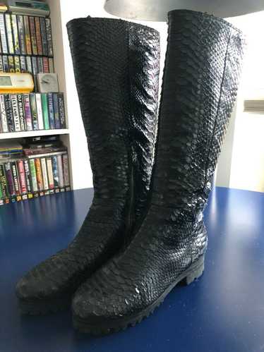 Miu Miu Miu Miu rare Snakeskin Python black boots 