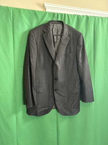 Ermenegildo Zegna Gray wool checkered blazer jacke