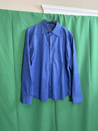 Armani Exchange Silk cotton woven polka dot blue s