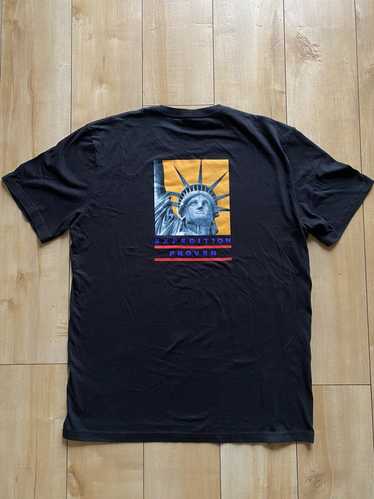 Supreme north face statue of liberty hot sale t shirt