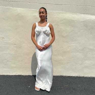 下着・アンダーウェア 1940s White Slip Dress Vintage 1940s slip white - Gem