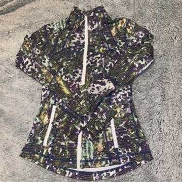 美品 Lululemon Difine ジャケット サイズ4 花柄　シースルー Lululemon Luxtreme Running Half-Zip - Inflect Floral Lunar