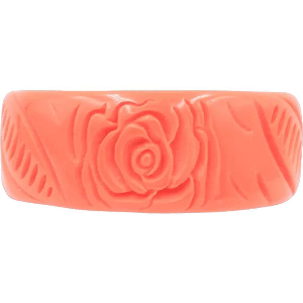 Bracelet Rose Carved Lucite Bangle - image 1