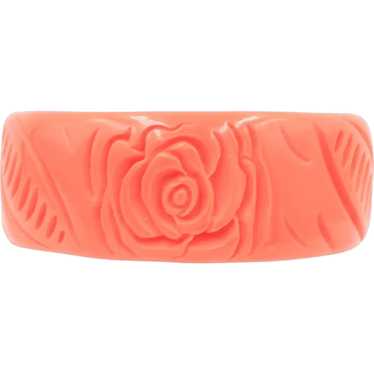 Bracelet Rose Carved Lucite Bangle - image 1