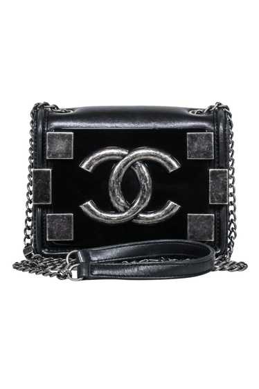 Chanel - Black Leather “Boy Brick” Flap Mini Cross