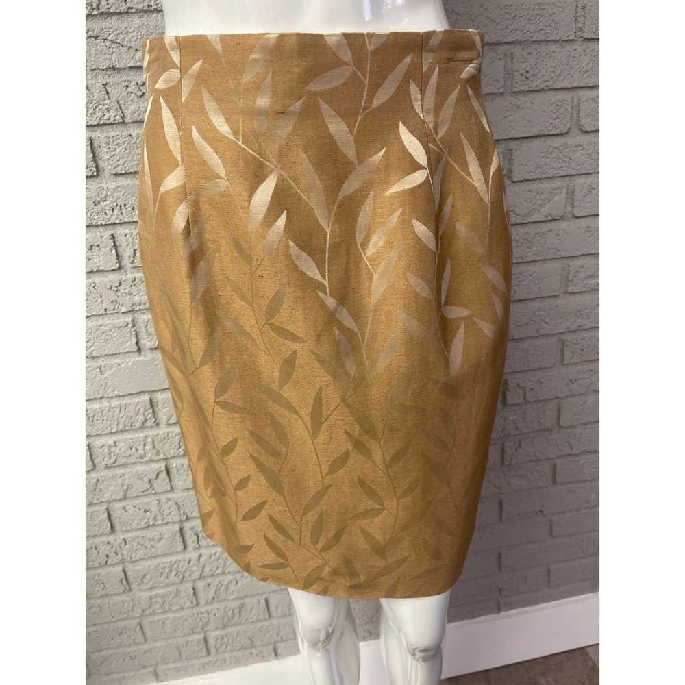 Other Dana Buchman Petite Leaf Print Linen Skirt … - image 6