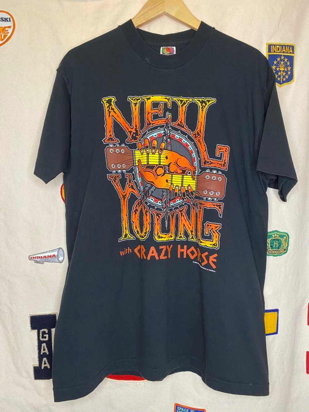 Vintage Neil Young Rock Band Shirt: XL - image 1