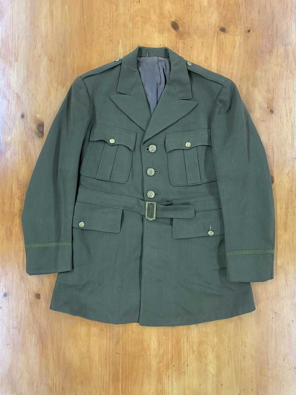 Vintage Vintage WW2 Belted Officers Uniform Jacket - image 1