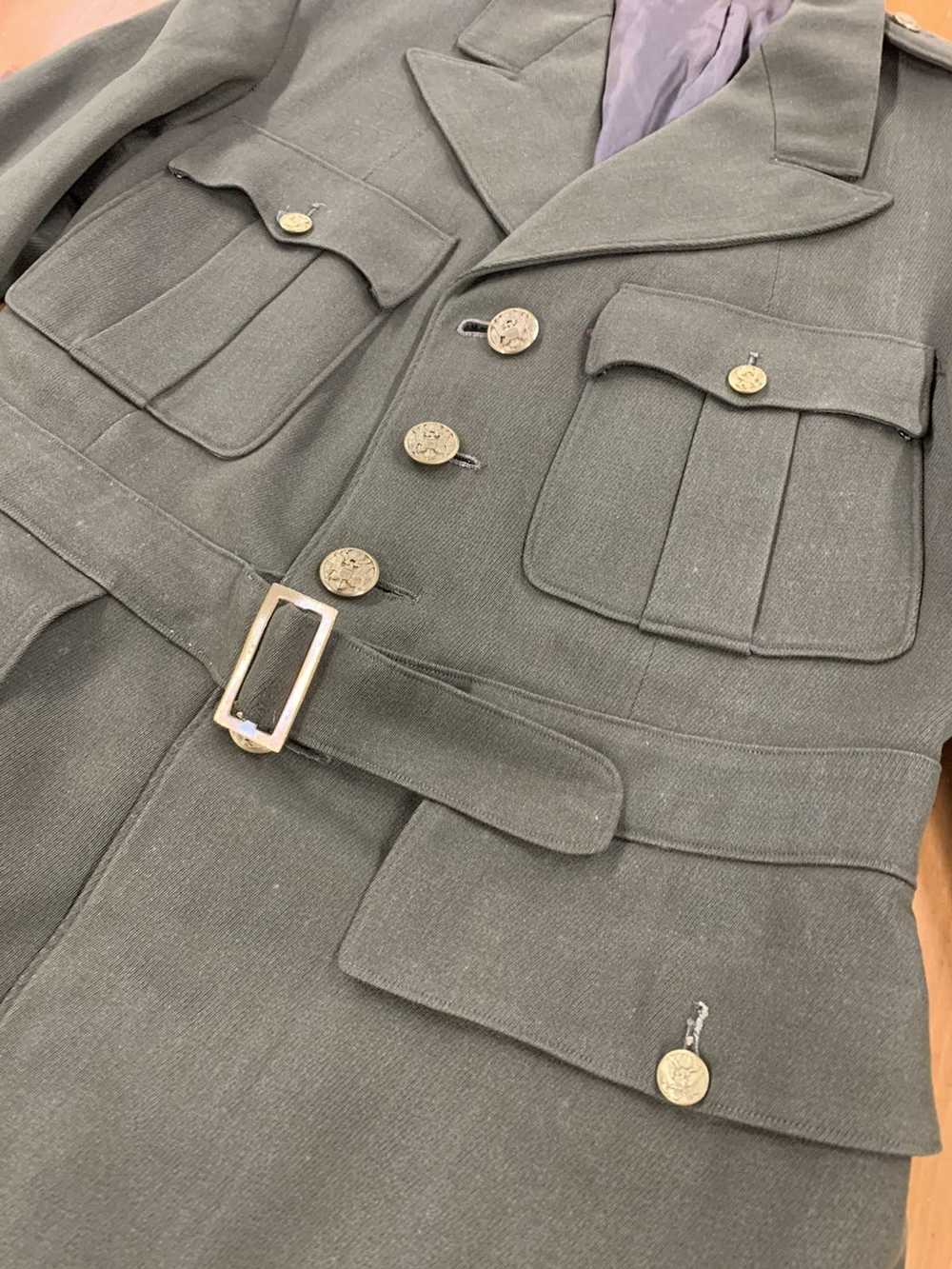 Vintage Vintage WW2 Belted Officers Uniform Jacket - image 2