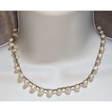 Other Vintage Woven Pearl Necklace