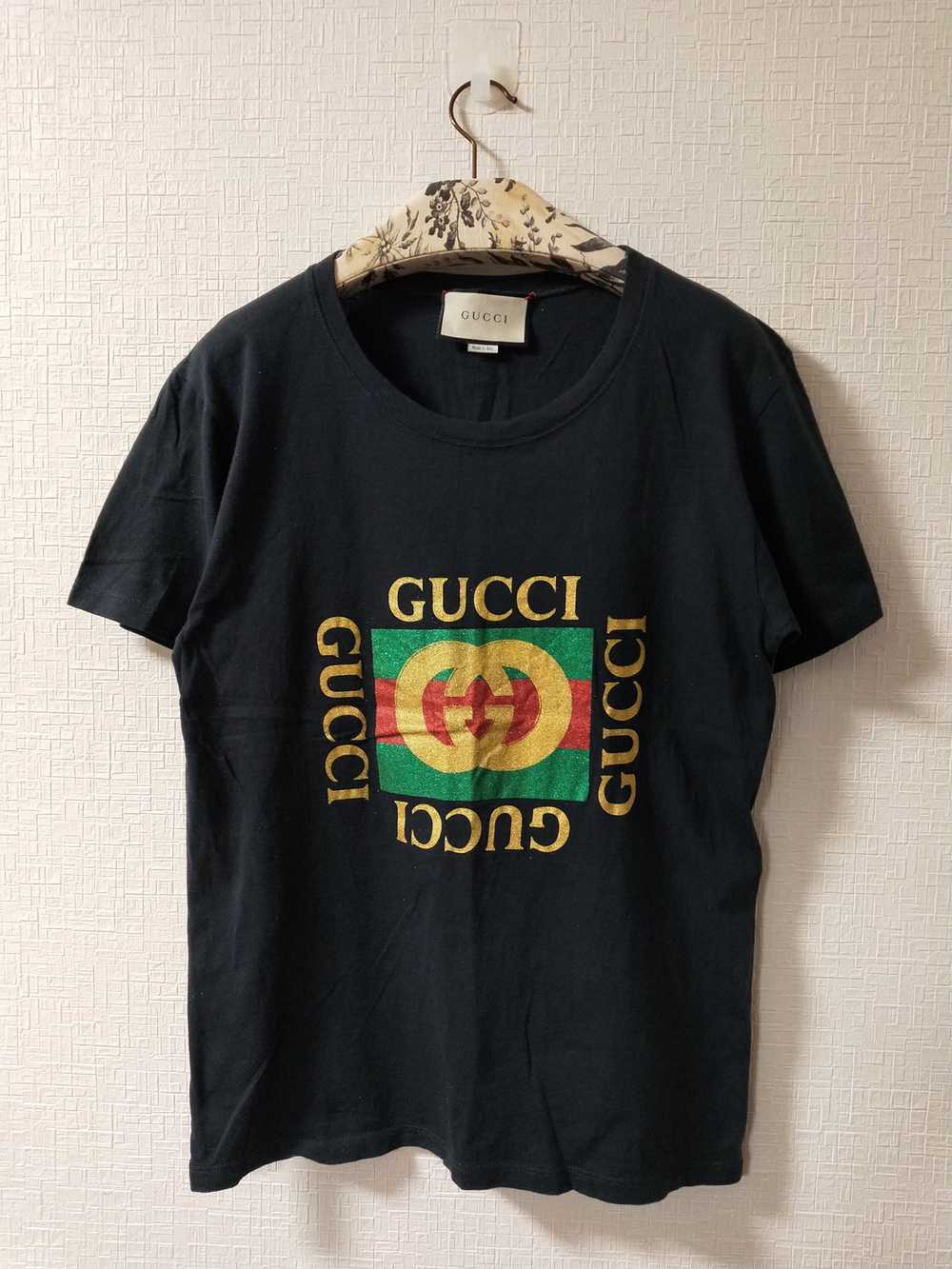 NEW Gucci Oversized Short Sleeve Cotton T-Shirt with Sequined Tiger Logo S  $1100