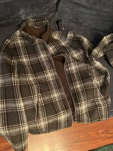 Zara Zara brown wool plaid jacket xl