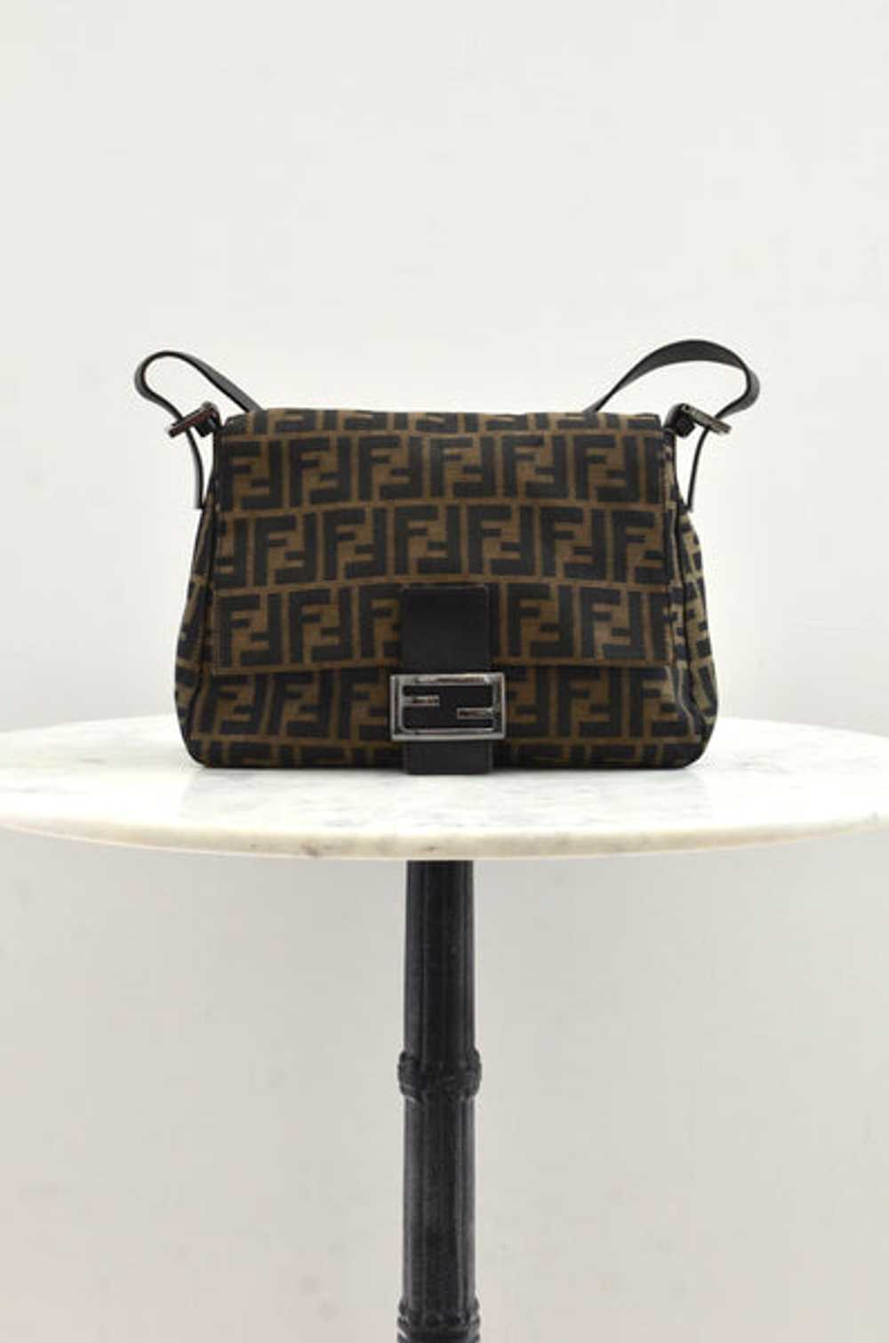 FENDI Zucca Mamma Baguette Shoulder Bag - image 11