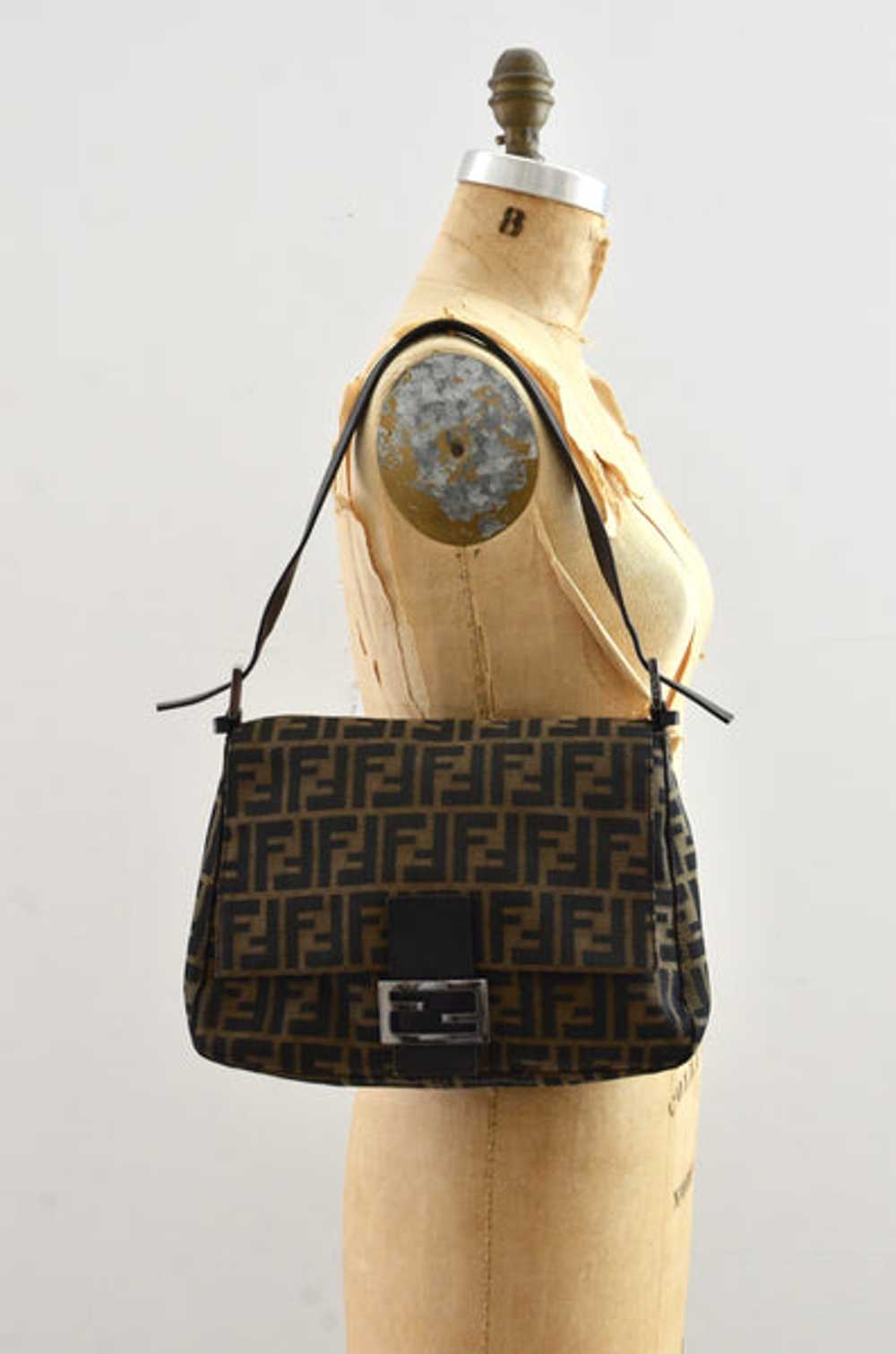 FENDI Zucca Mamma Baguette Shoulder Bag - image 1