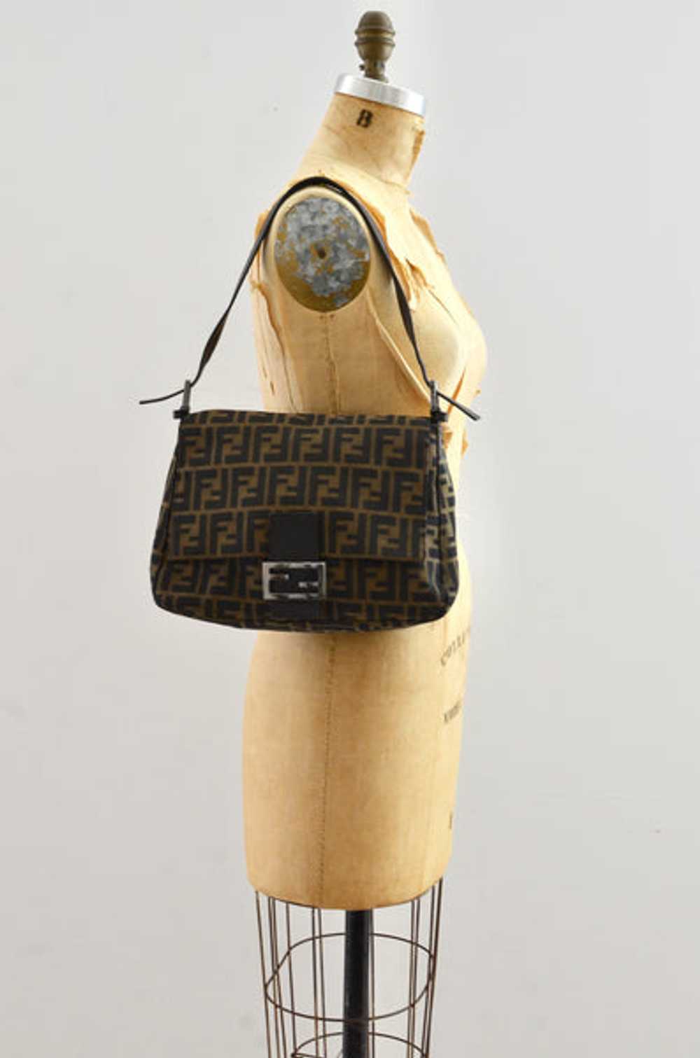 FENDI Zucca Mamma Baguette Shoulder Bag - image 4