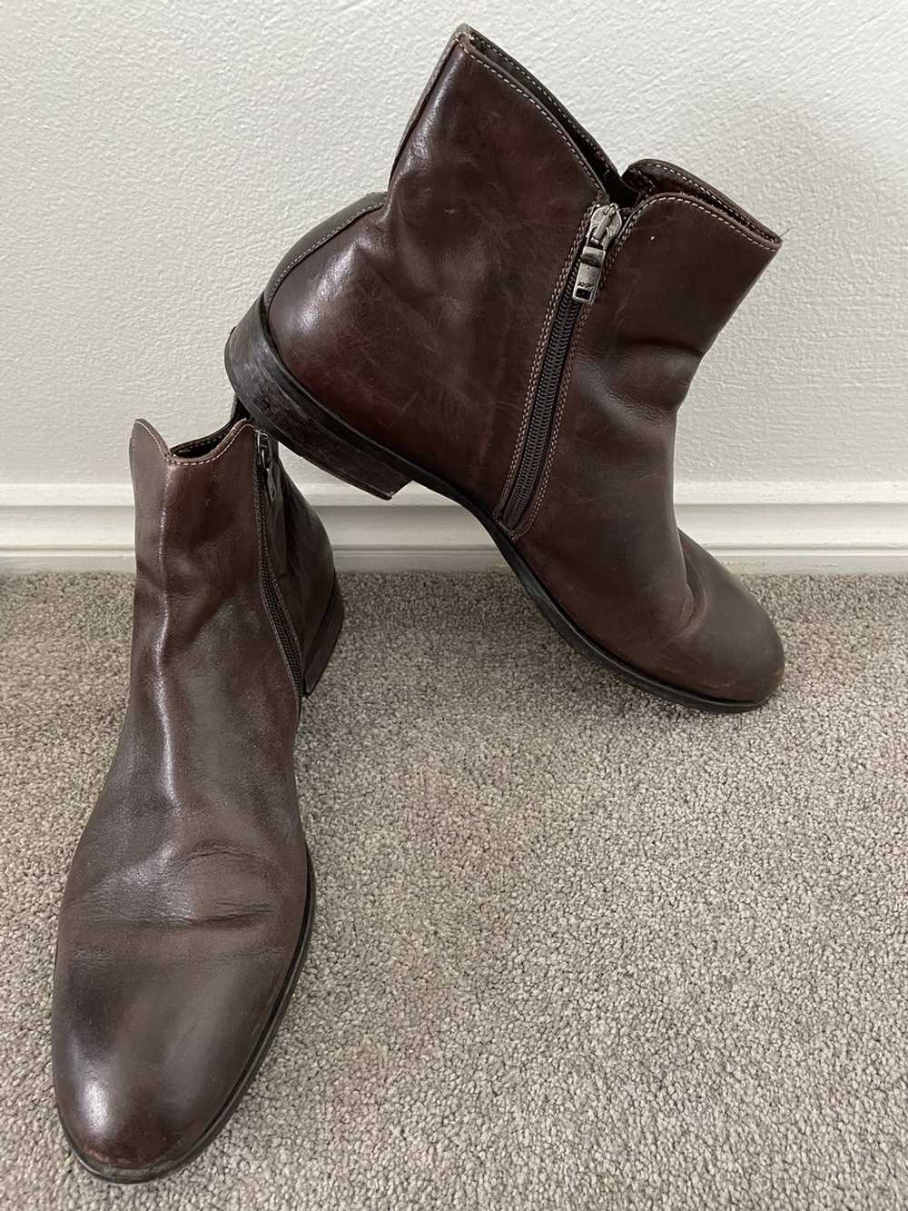 Joop! Joop brown leather side zip boots size 44 - image 1