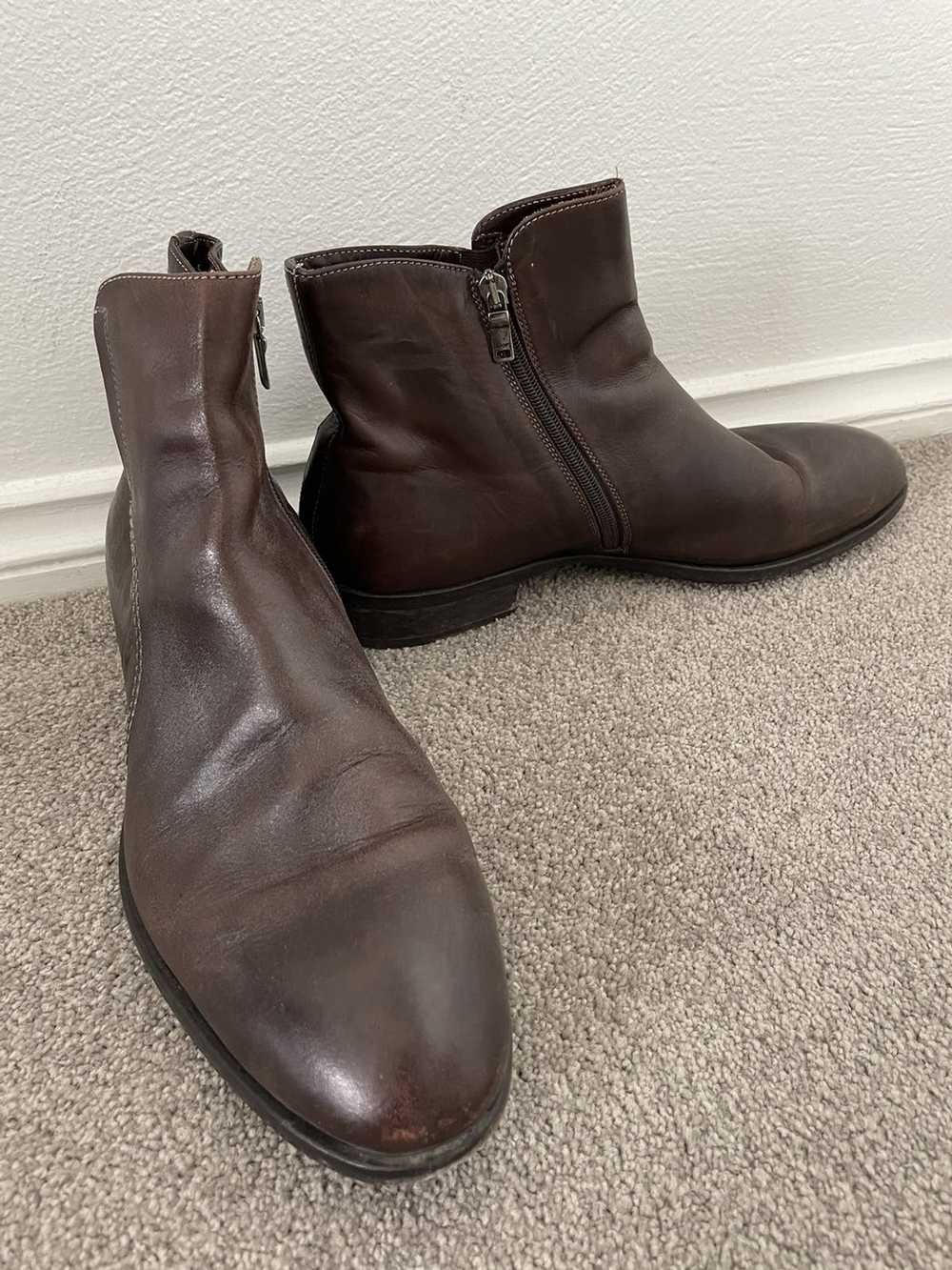 Joop! Joop brown leather side zip boots size 44 - image 4