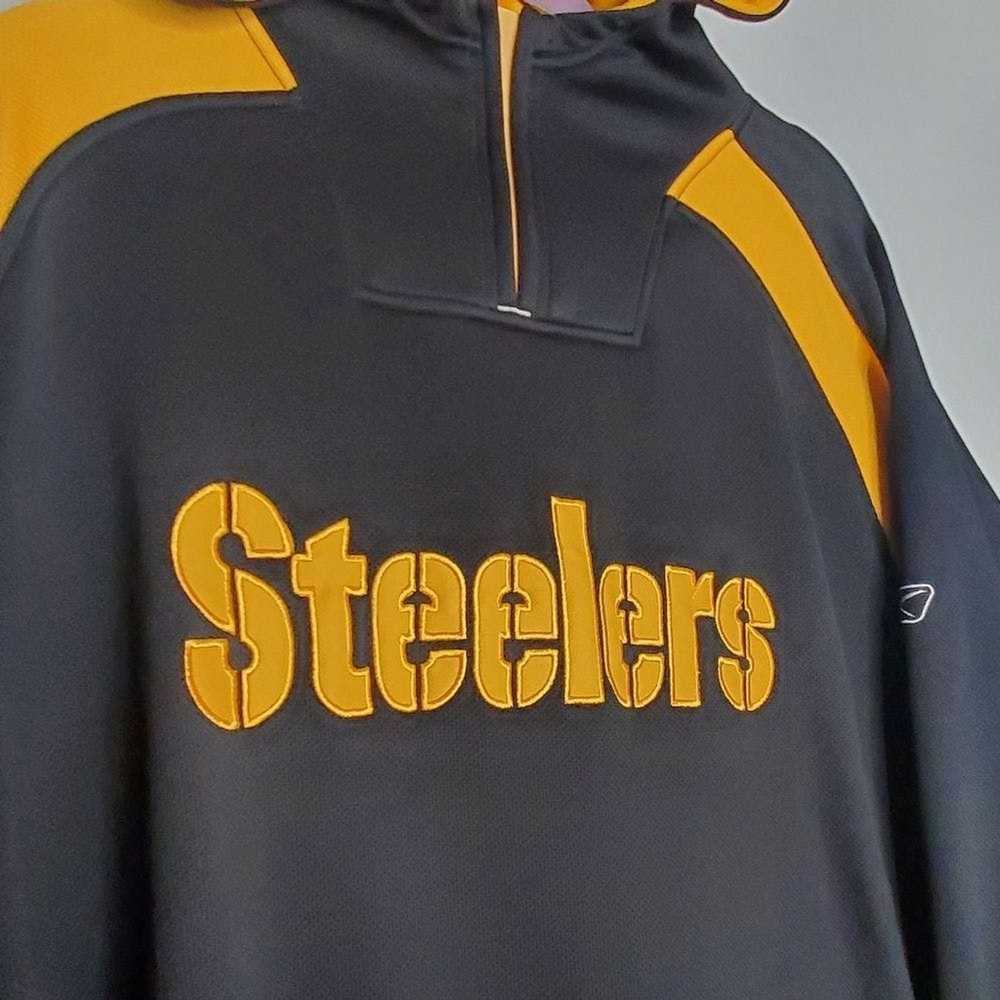 REEBOK NFL Embroidered Pittsburgh Steelers Hoodie Mens L Large Hoodie  Sweatshirt