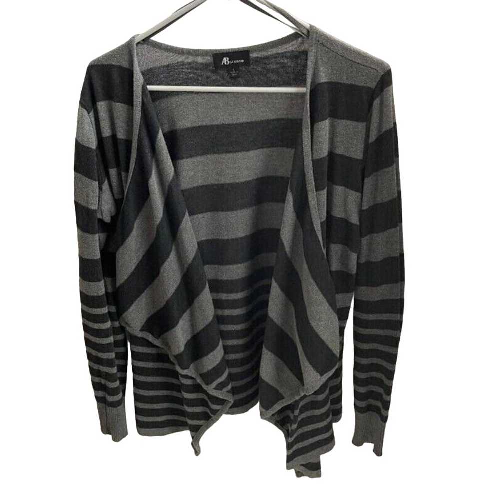 Other AB Studio Gray And Black Striped Cardigan S… - image 1