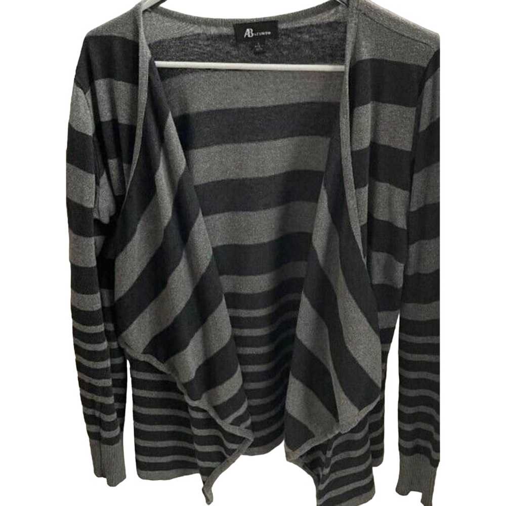 Other AB Studio Gray And Black Striped Cardigan S… - image 5