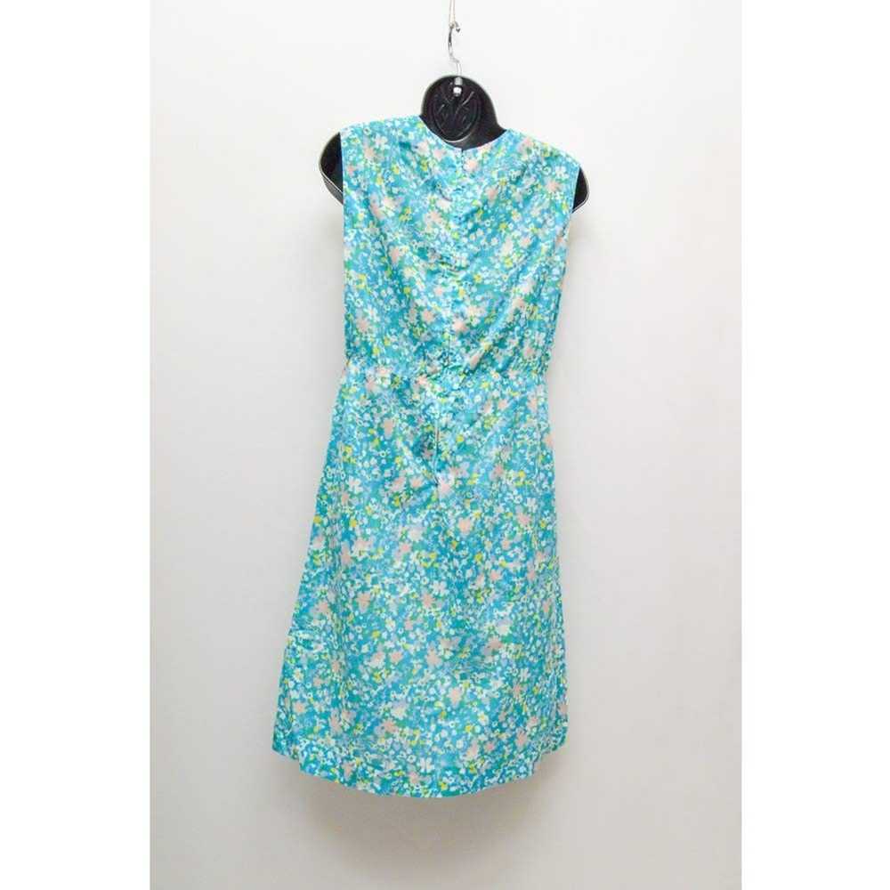 Vintage Vintage womens dress blue green S+ 70s - image 2