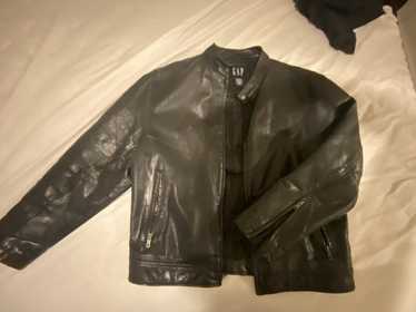 Gap Black vintage leather gap jacket - image 1