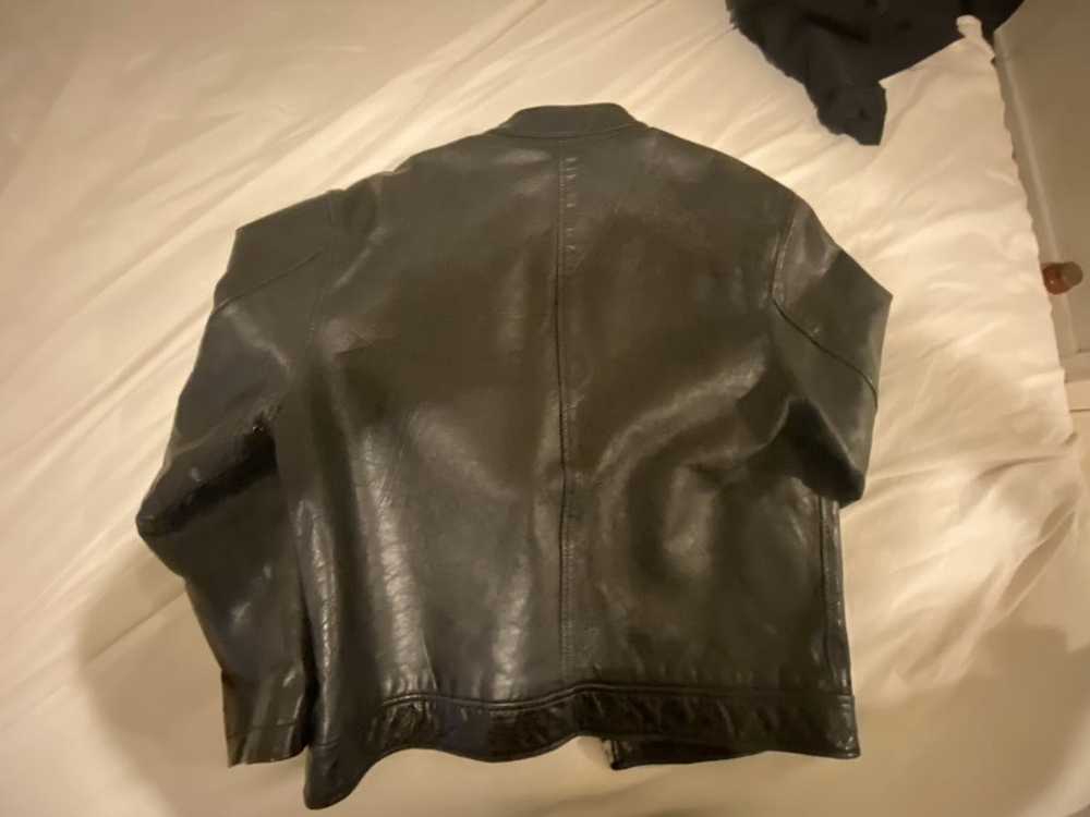 Gap Black vintage leather gap jacket - image 9
