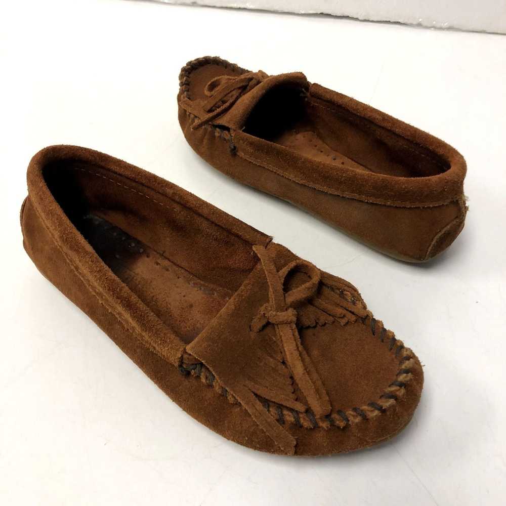 Minnetonka Minnetonka Moccasin 402 SUEDE Kilty Lo… - image 2