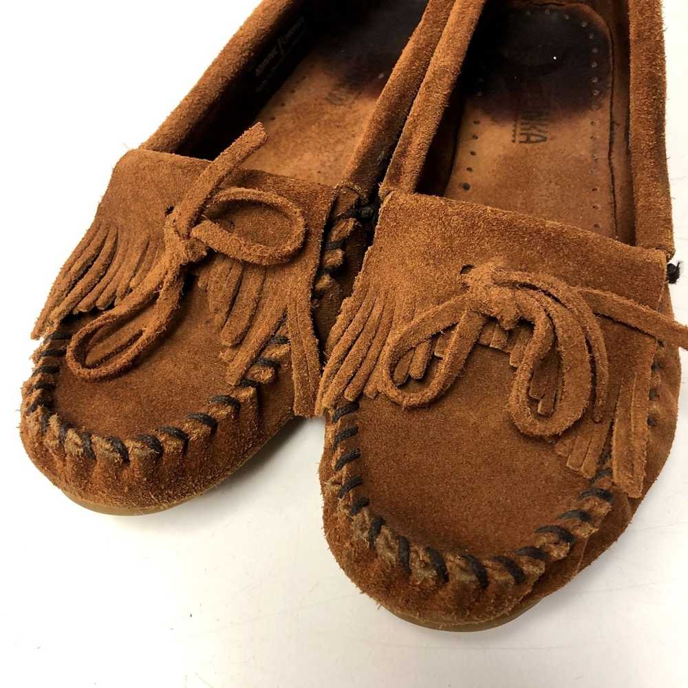 Minnetonka Minnetonka Moccasin 402 SUEDE Kilty Lo… - image 4