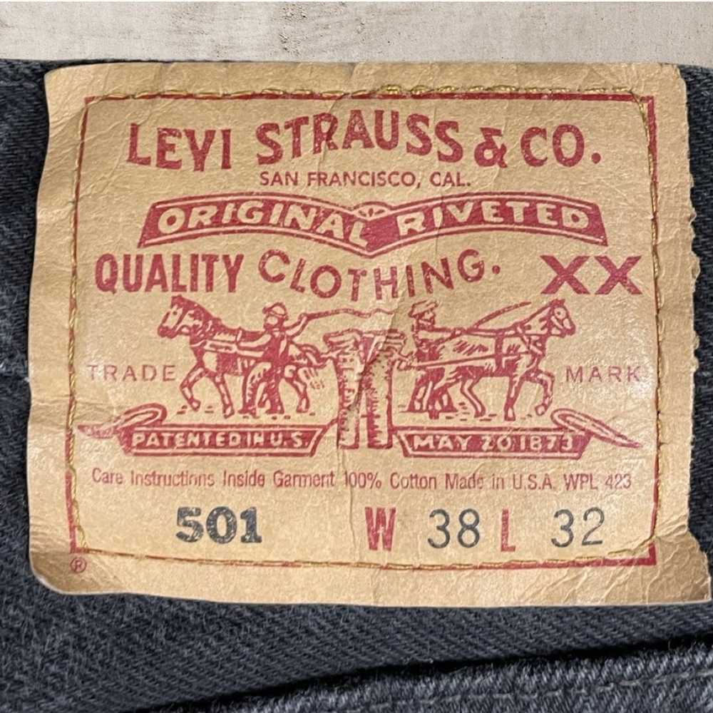 Levi's × Vintage 90s VINTAGE LEVIS 501 XX BLACK J… - image 6