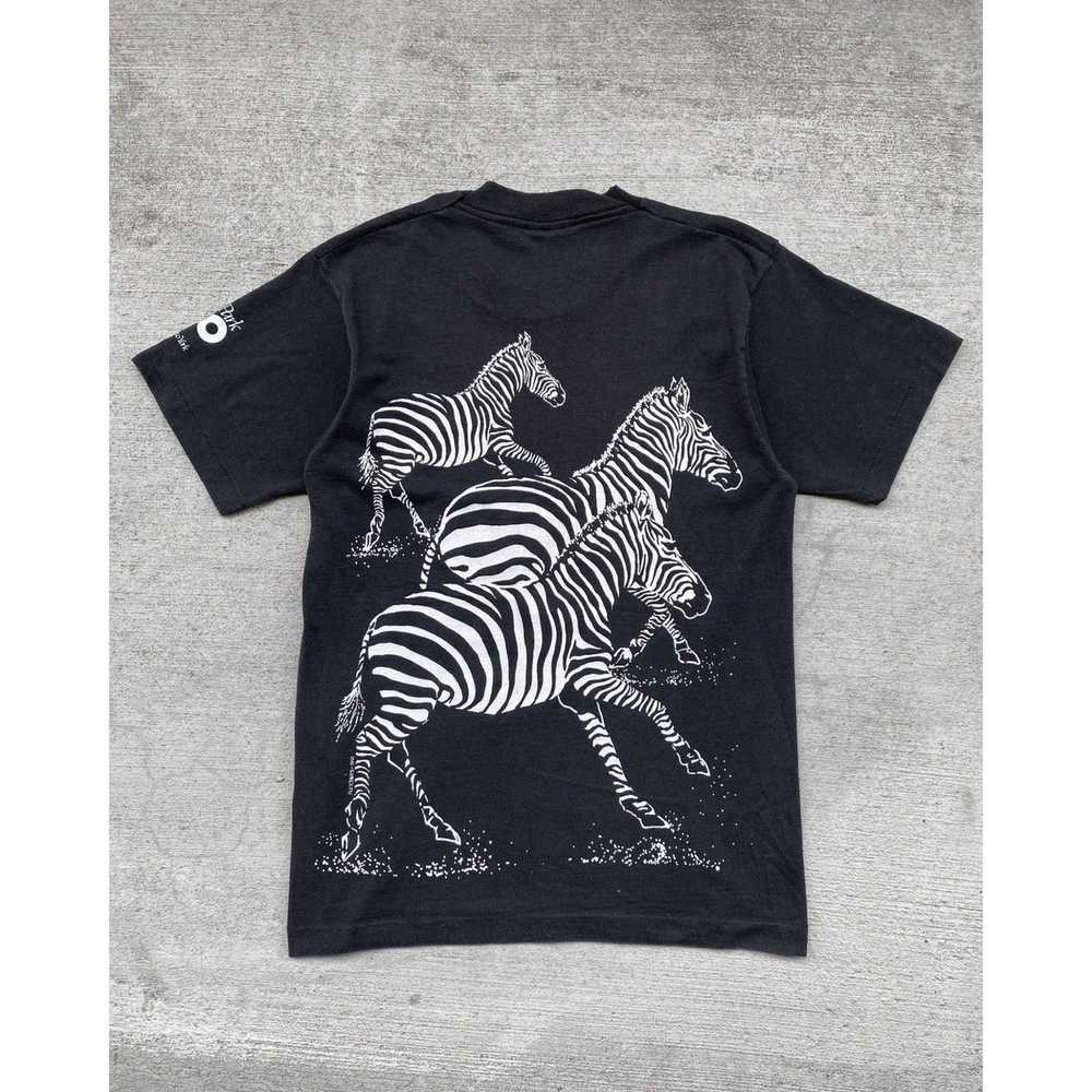 Vintage 1990s Zebra All Over Print Black Single S… - image 3