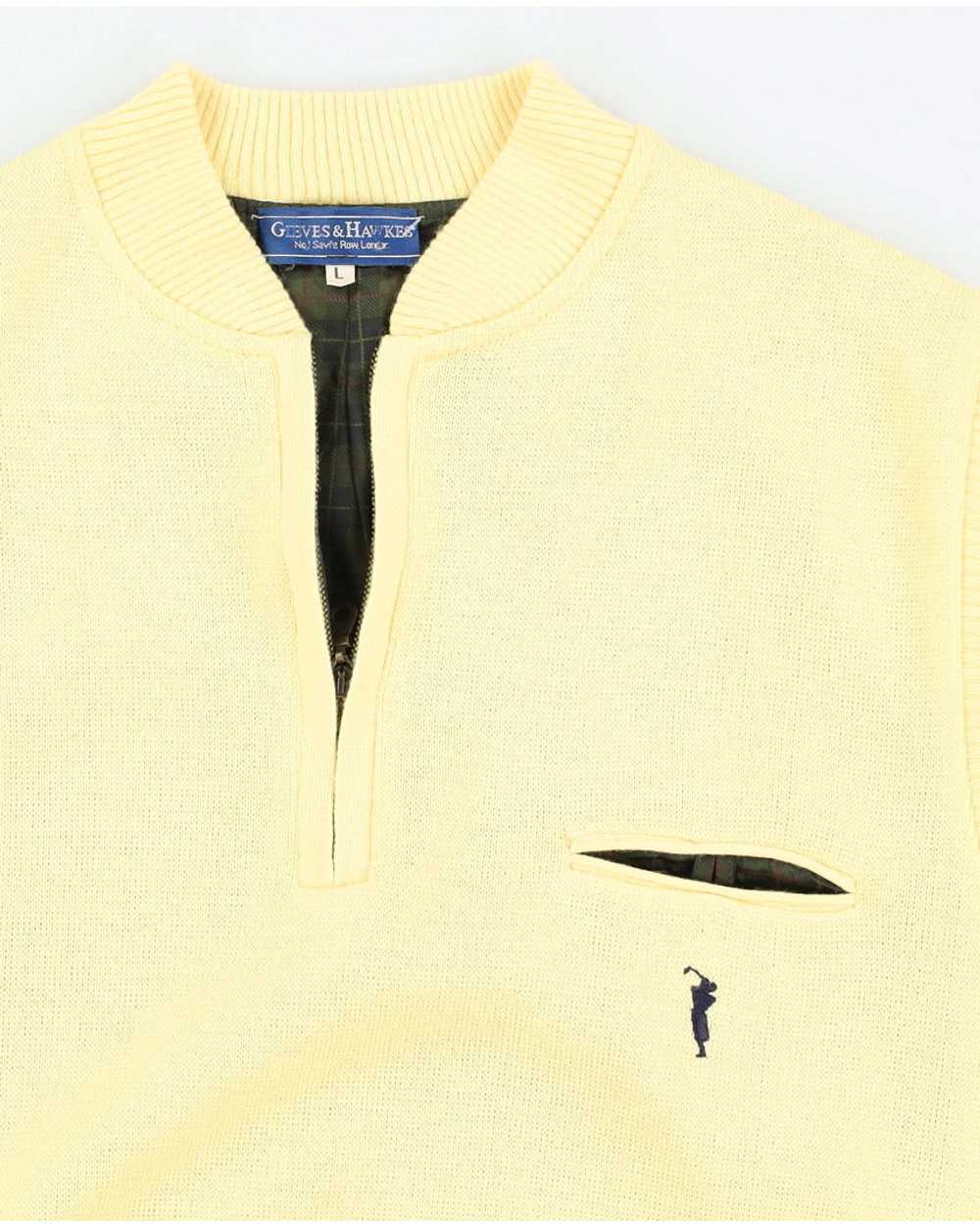 Gieves and Hawkes Yellow Golf Sweater Vest - L - image 3