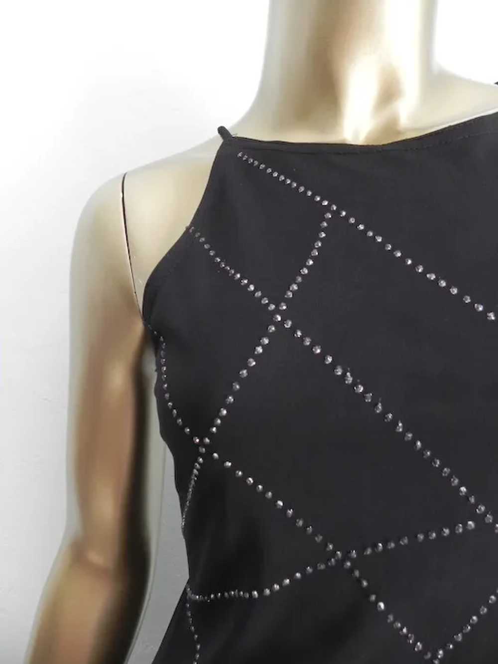 vintage black glittery Evening Gown \ sparkling m… - image 11